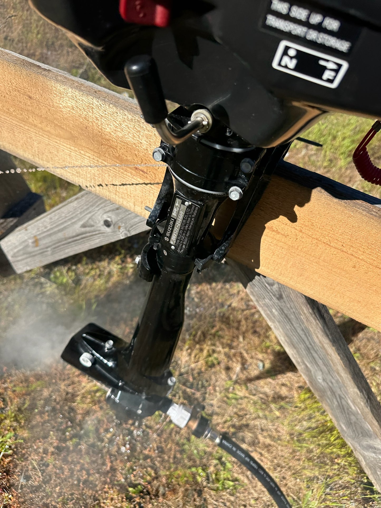 No More Buckets: Outboard motor flusher